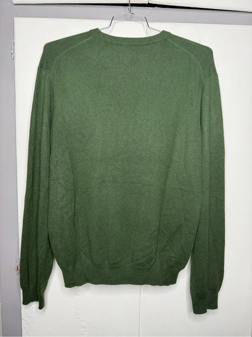 Joseph & Lyman Sweater Mens XL 100% Cashmere Preppy Crewneck Olive Green